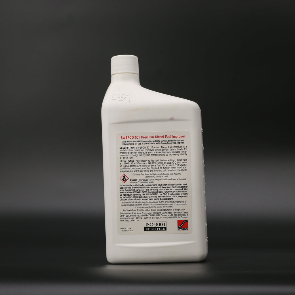 SWEPCO | 501 Diesel Fuel Improver | Cetane Booster | Multi-Function