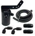 Universal Performance Oil Catch Can 2 Port -8AN + Adjustable Mounting Bracket Kit Turbo V2