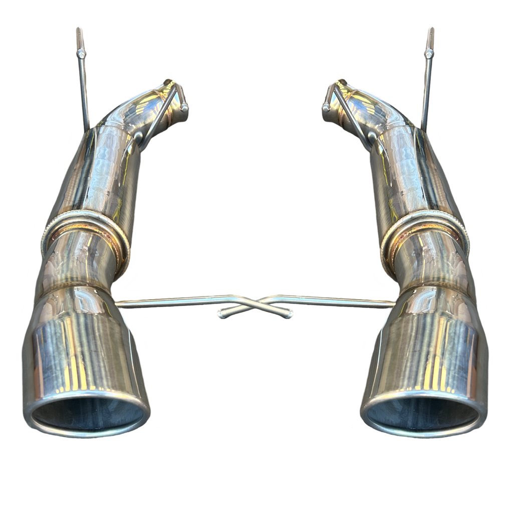 Dual Stainless Axle-Back Exhaust Muffler System Kit 13-14 Ford Mustang GT 5.0L