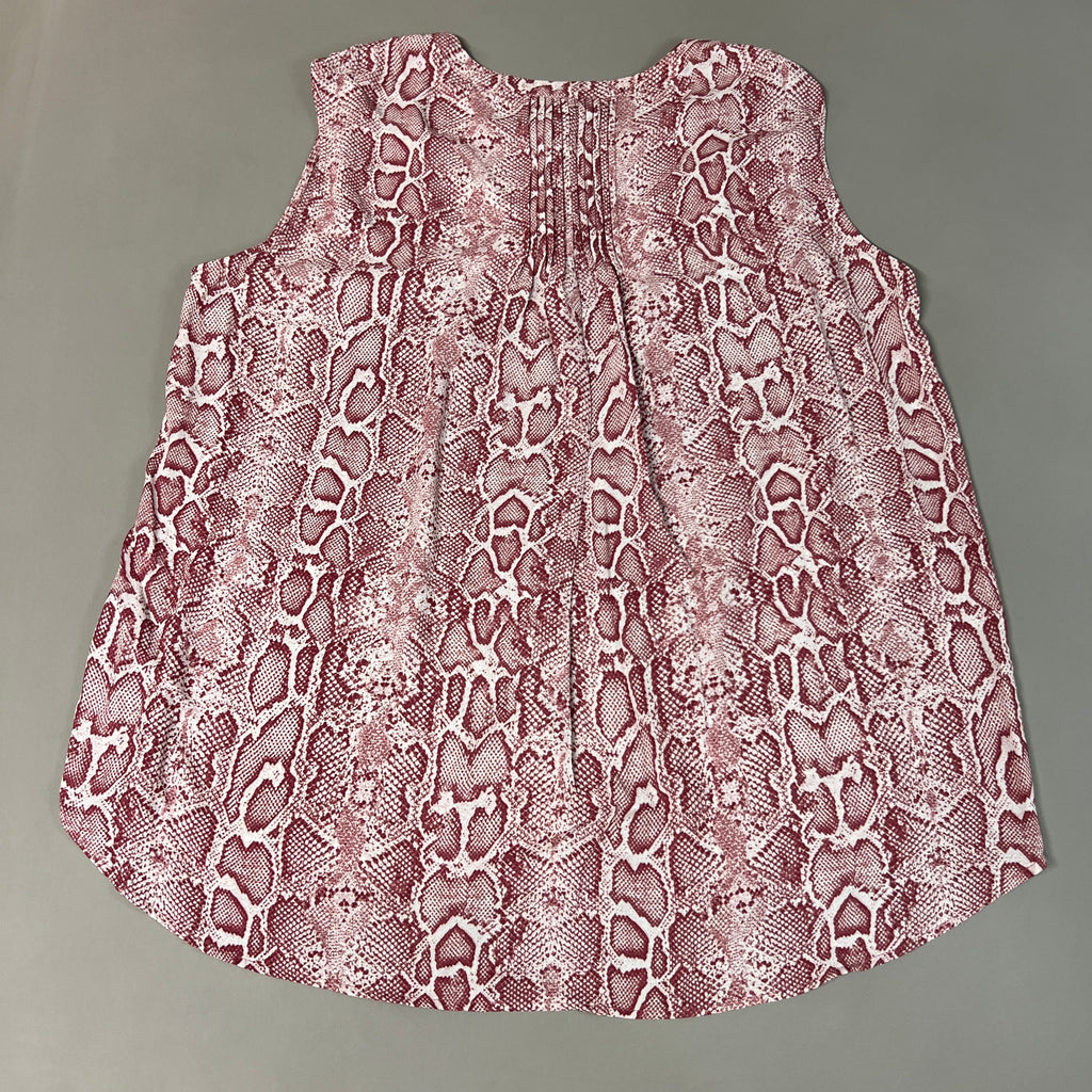 CHELSEA & THEODORE Sleeveless Blouse Women's Size XXL Pink Python 2165072 (NEW)