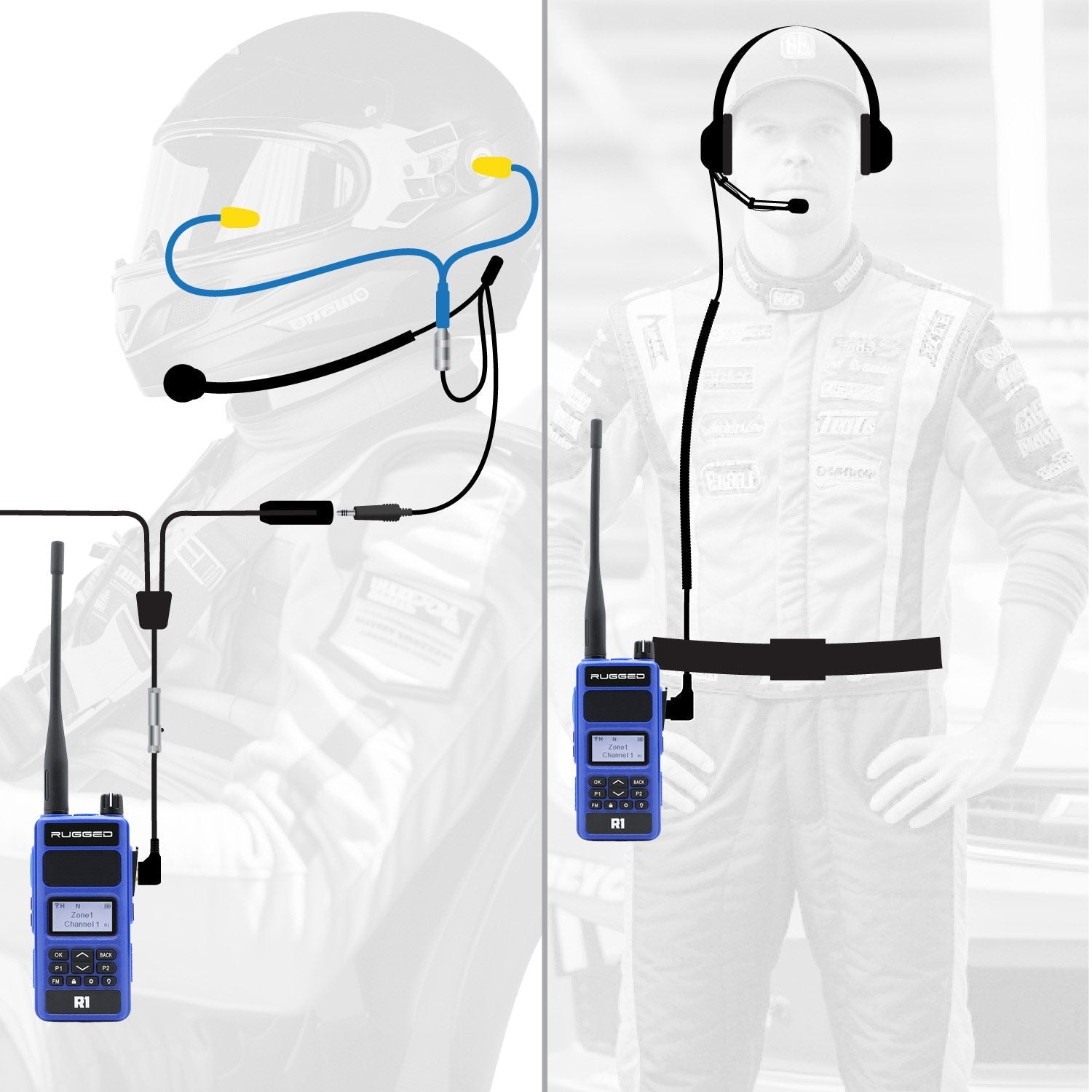 IMSA Driver and Crew Chief Racing Kit with R1 Radios