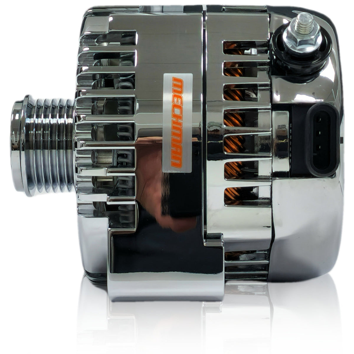 Mechman 240 Amp Racing Alternator 1988-1995 GM Truck Mount - Chrome