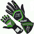 Glove Flex Medium Black / Flo Green SFI 3.3/5
