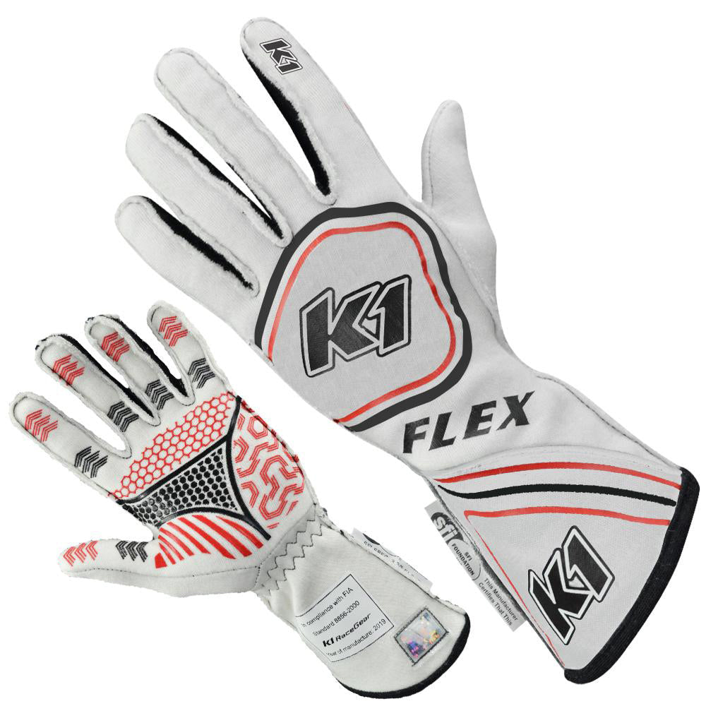 Glove Flex X-Large White SFI 3.3/5