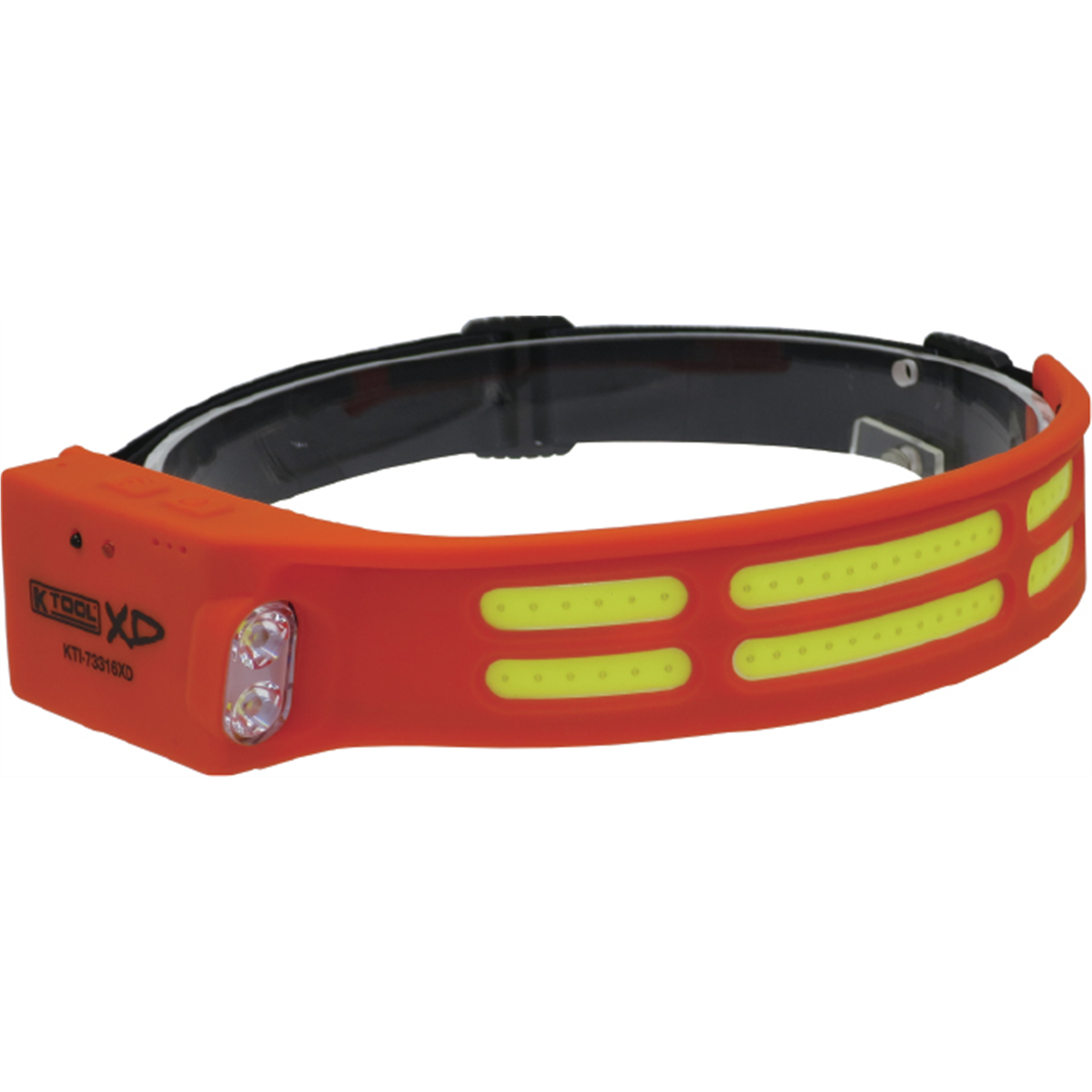 K Tool International 600 LM Flexible COB Headlight with a Motion Sensing Side Flashlight