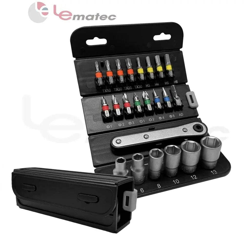 LE-RF232 23PCS 1/4" Drive Mini Socket Set – Compact Handy Kit