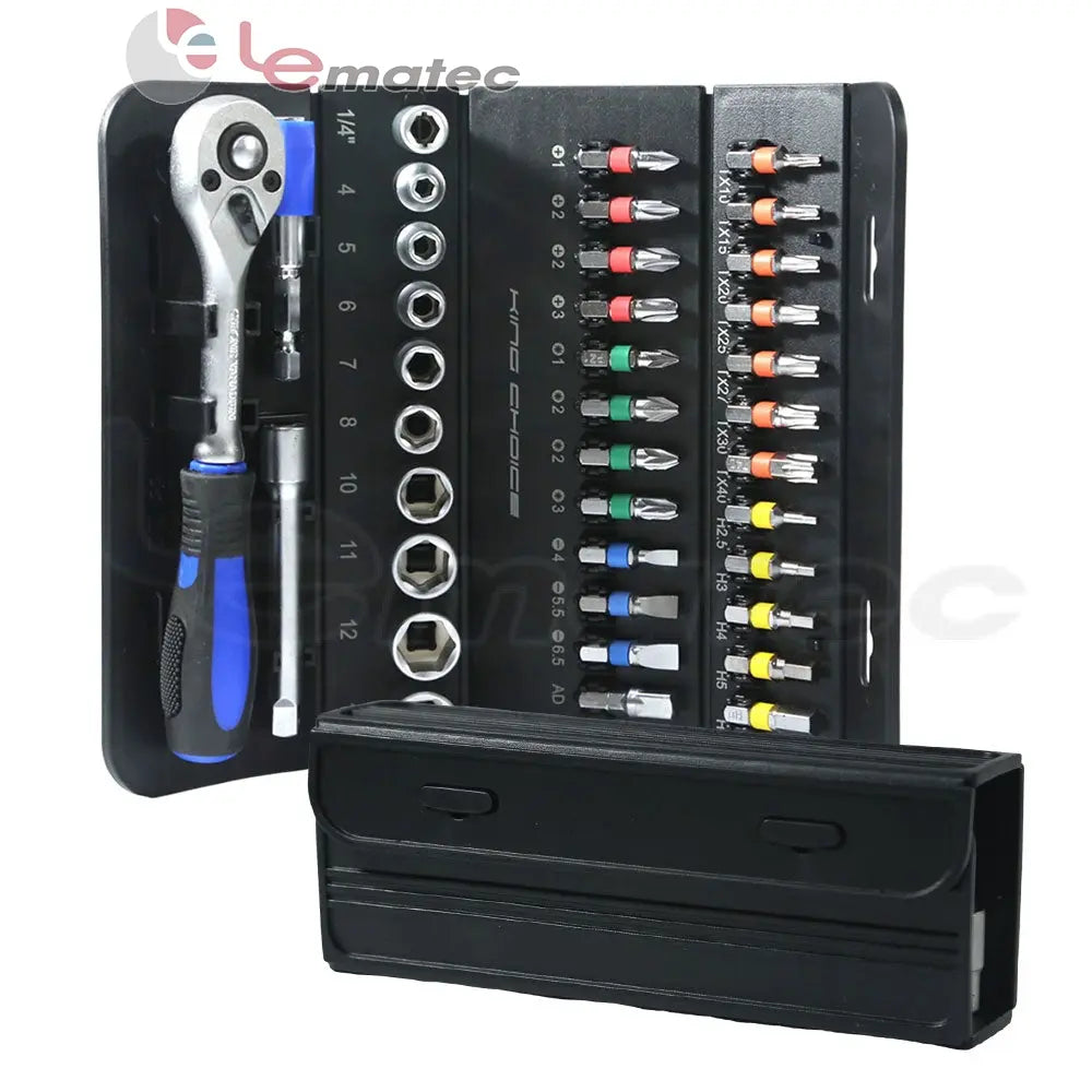 LE-RF237 37PCS 1/4" Drive Socket & Bit Set – Complete Kit