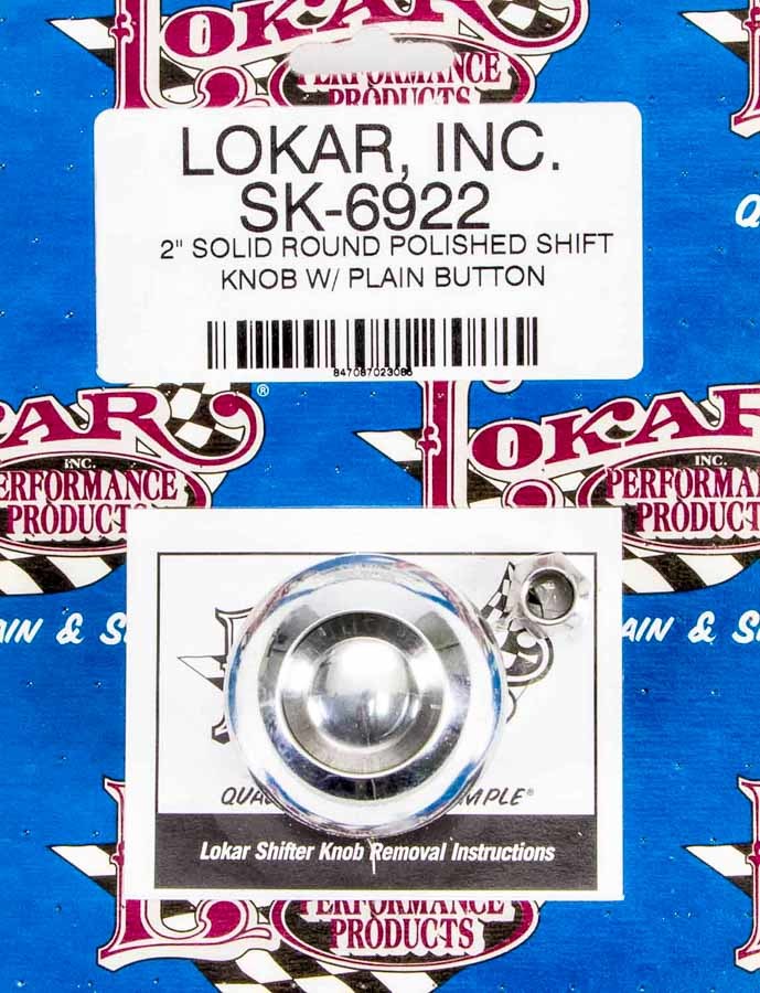 KNOB SHIFT ROUND ALUM POLISHED