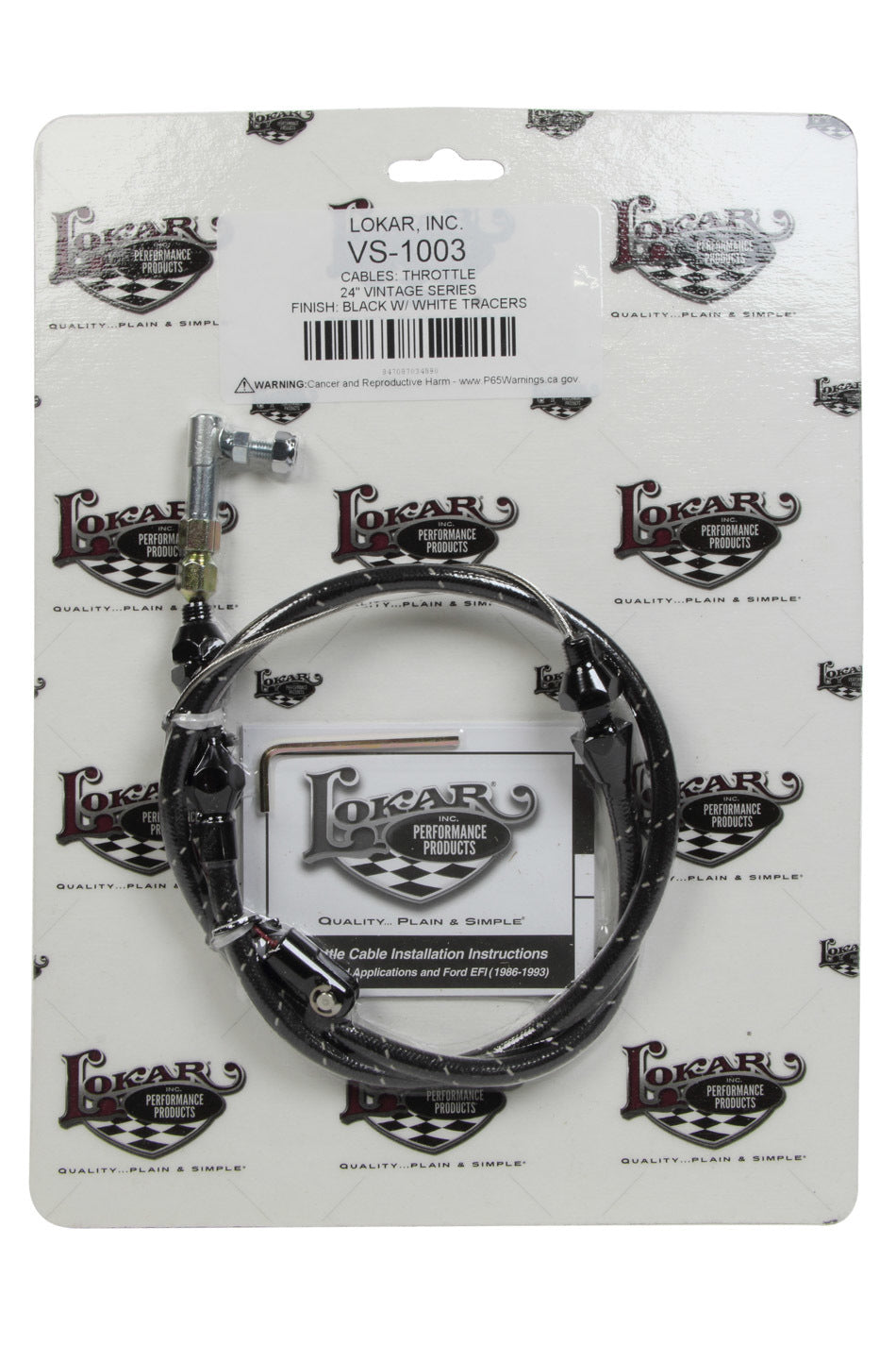 VS THROTTLE CABLE BLCK W/WHI