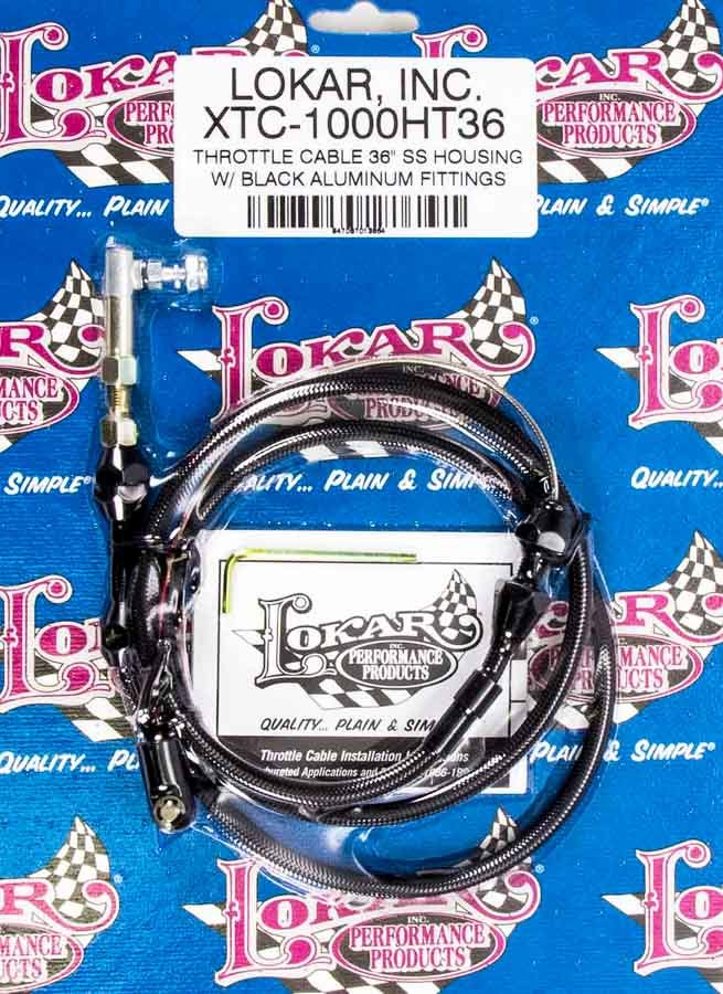 THROTTLE CABLE 36IN.BLACK SS