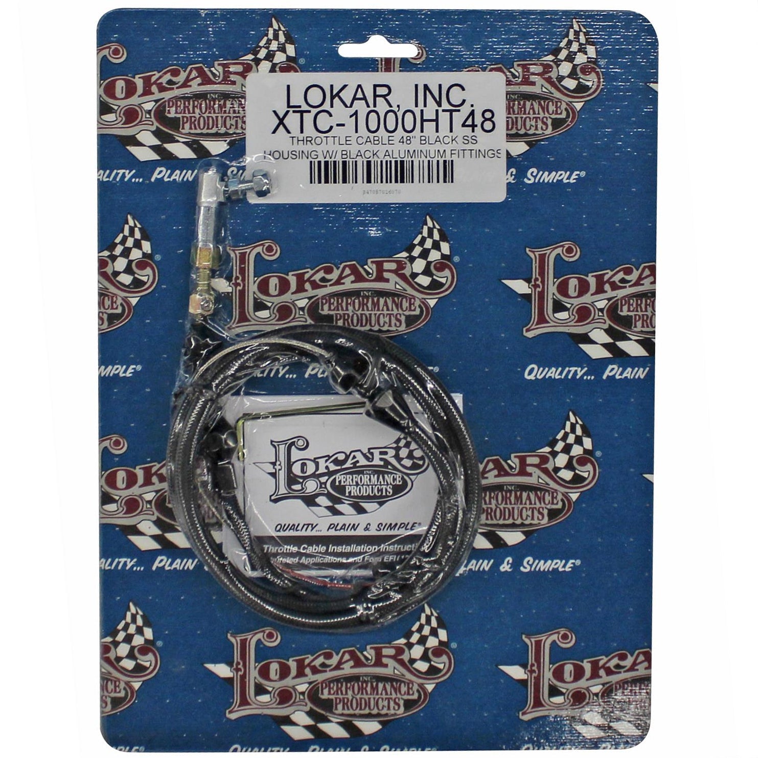 48IN THROTTLE CABLE BLACK