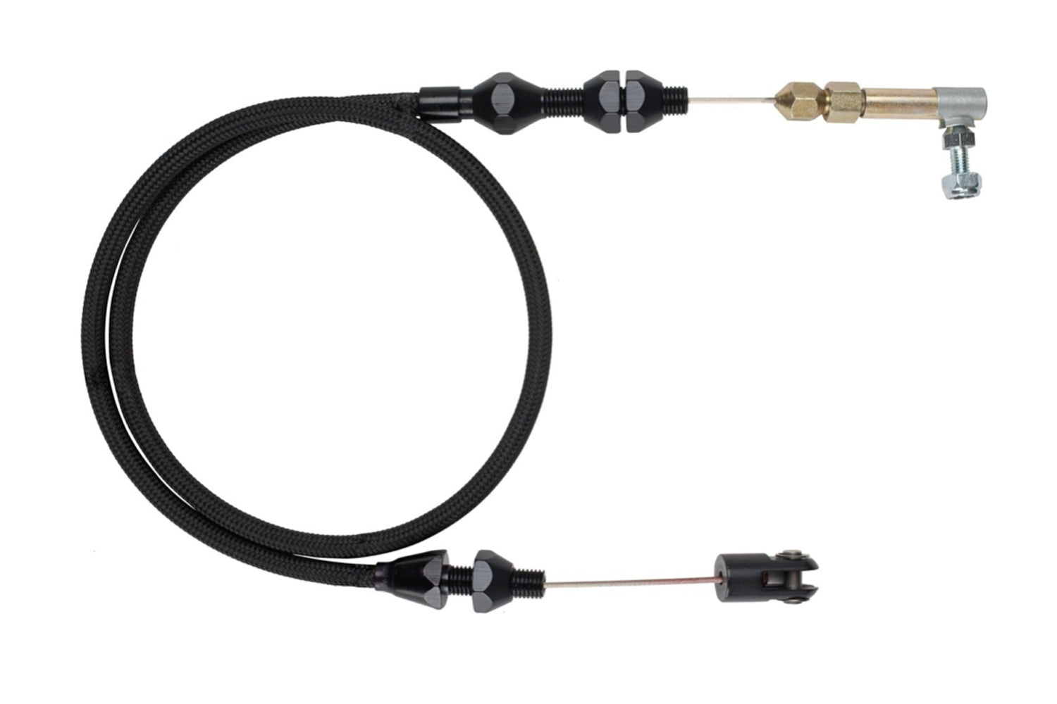 THROTTLE CABLE 24IN.  BLACK SS