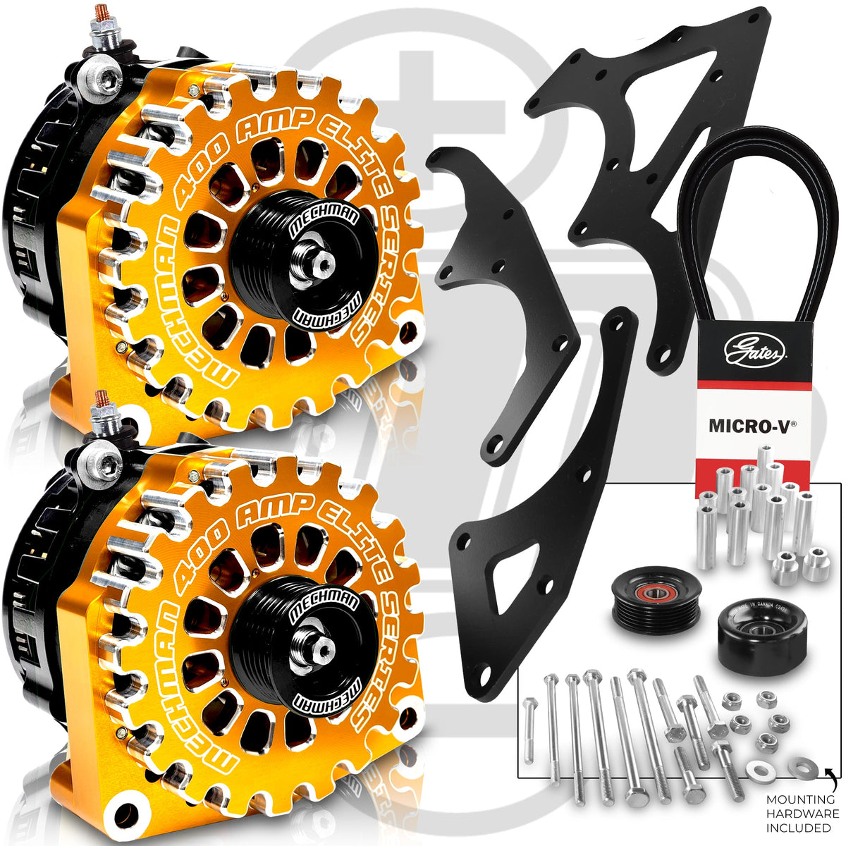 Mechman 800 Amp Orange Dual Alternator Kit for 2014 - 2018 GM Trucks