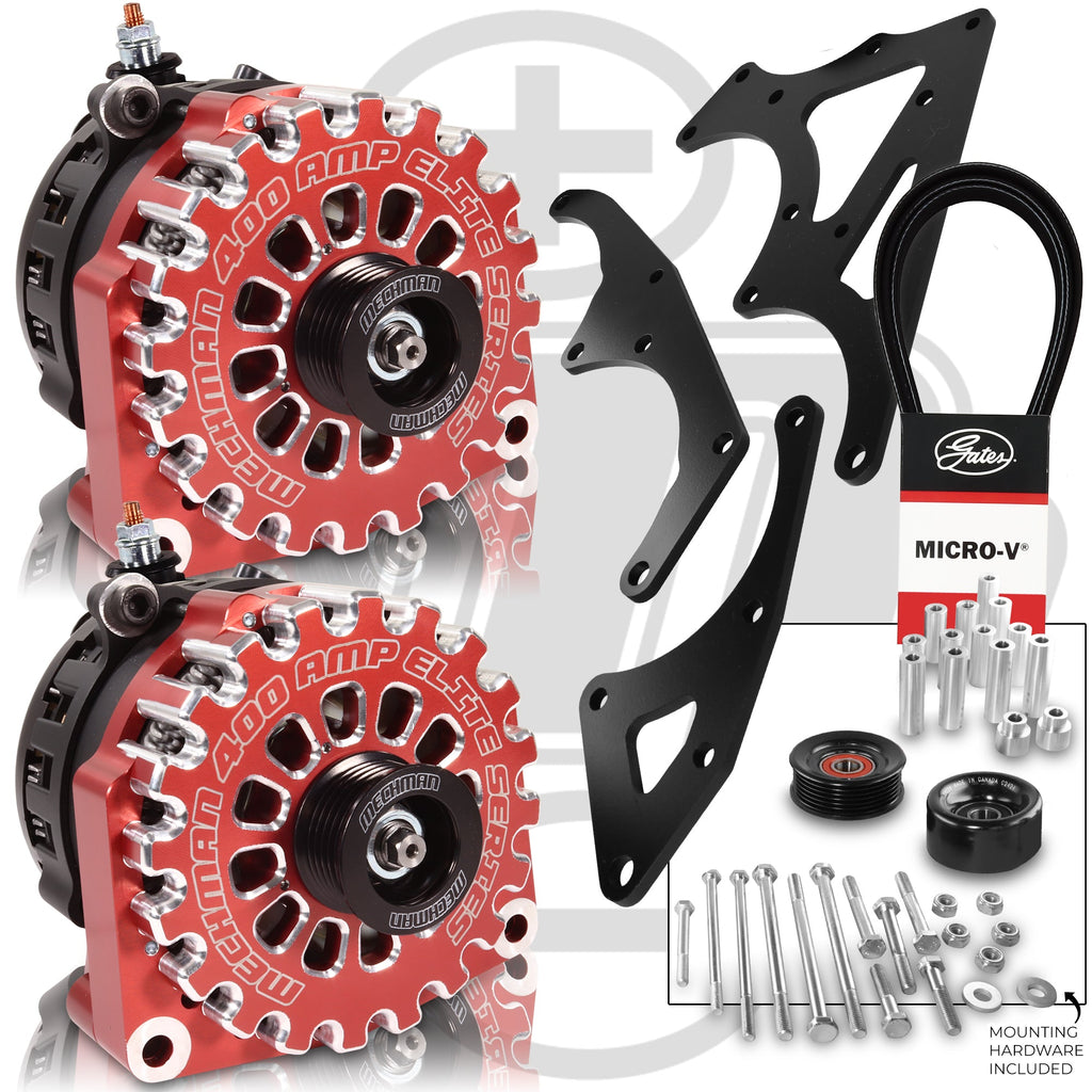 Mechman 800 Amp Red Dual Alternator Kit for 2014 - 2018 GM Trucks