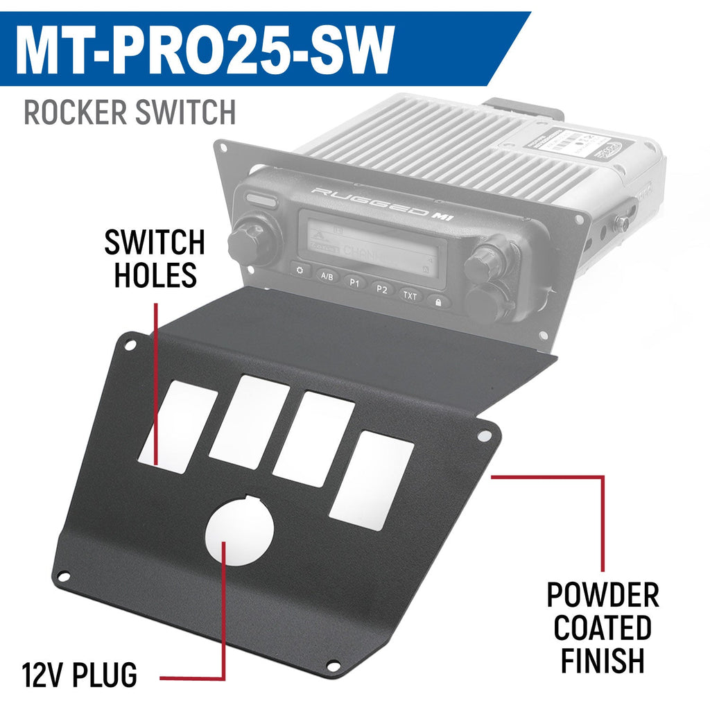 Lower Accessory Panel for 2025 Polaris RZR Pro XP Pro R and Pro S Radio Mount - Jack Mount
