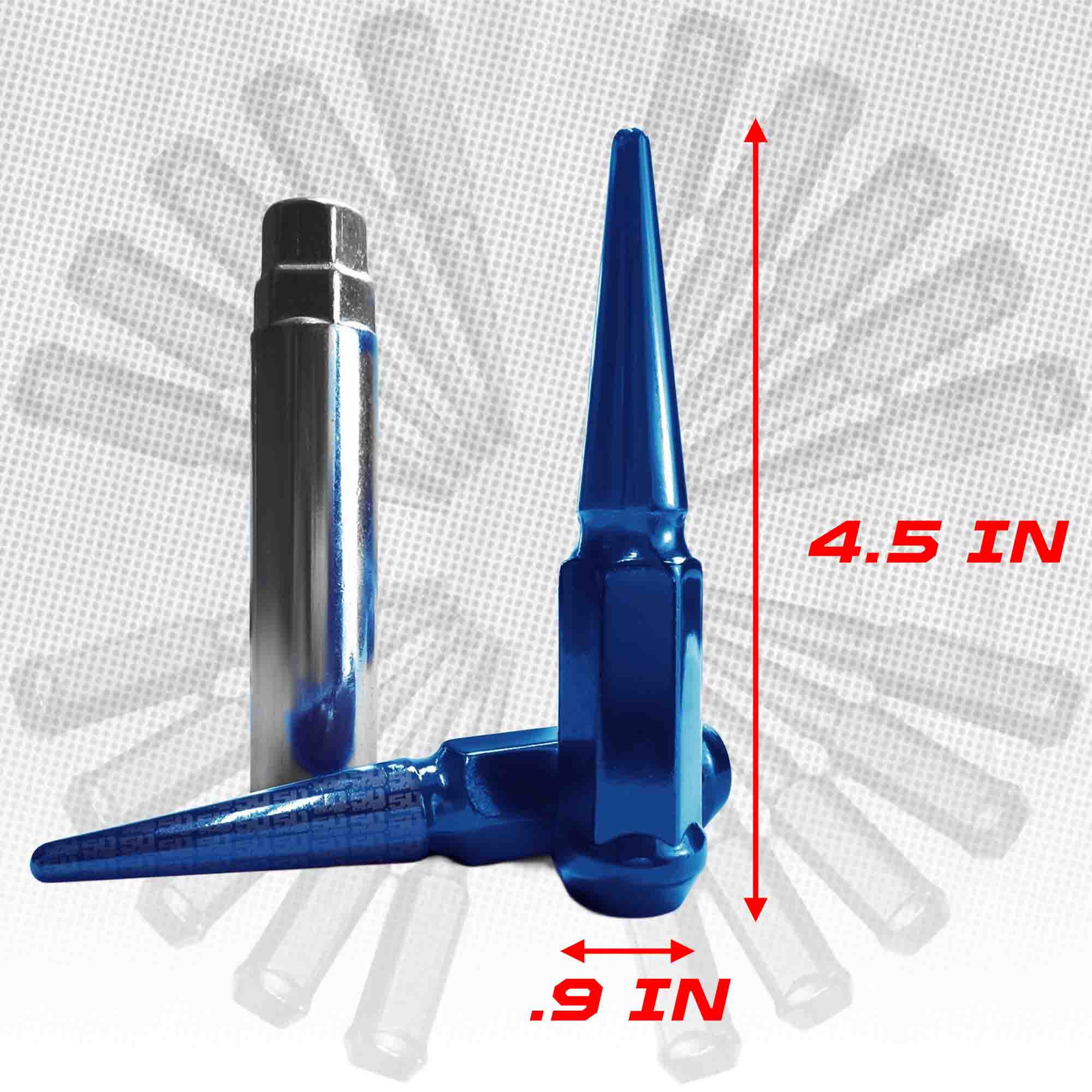 14x1.5mm Extended Spike Lug Nuts - 60 Degree Taper Seat