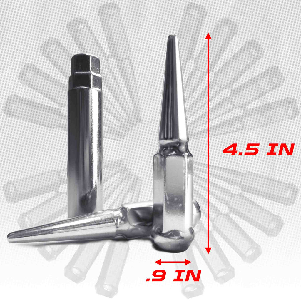 14x1.5mm Extended Spike Lug Nuts - 60 Degree Taper Seat
