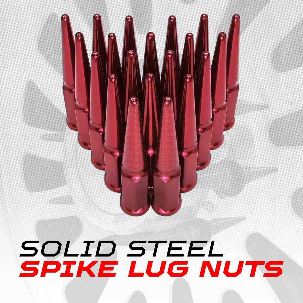 10x1.25mm Extended Spike Lug Nuts - 60 Degree Taper Seat