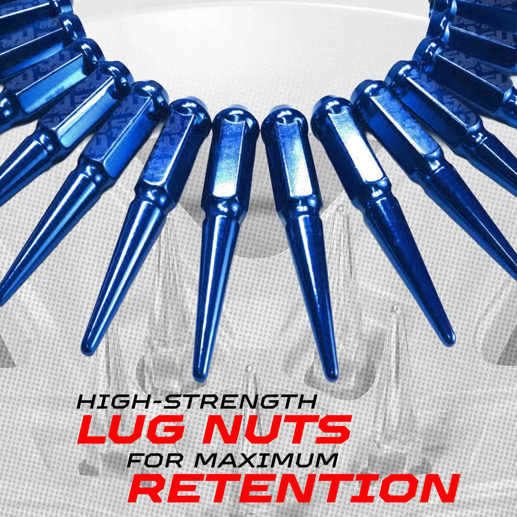 14x1.5mm Extended Spike Lug Nuts - 60 Degree Taper Seat