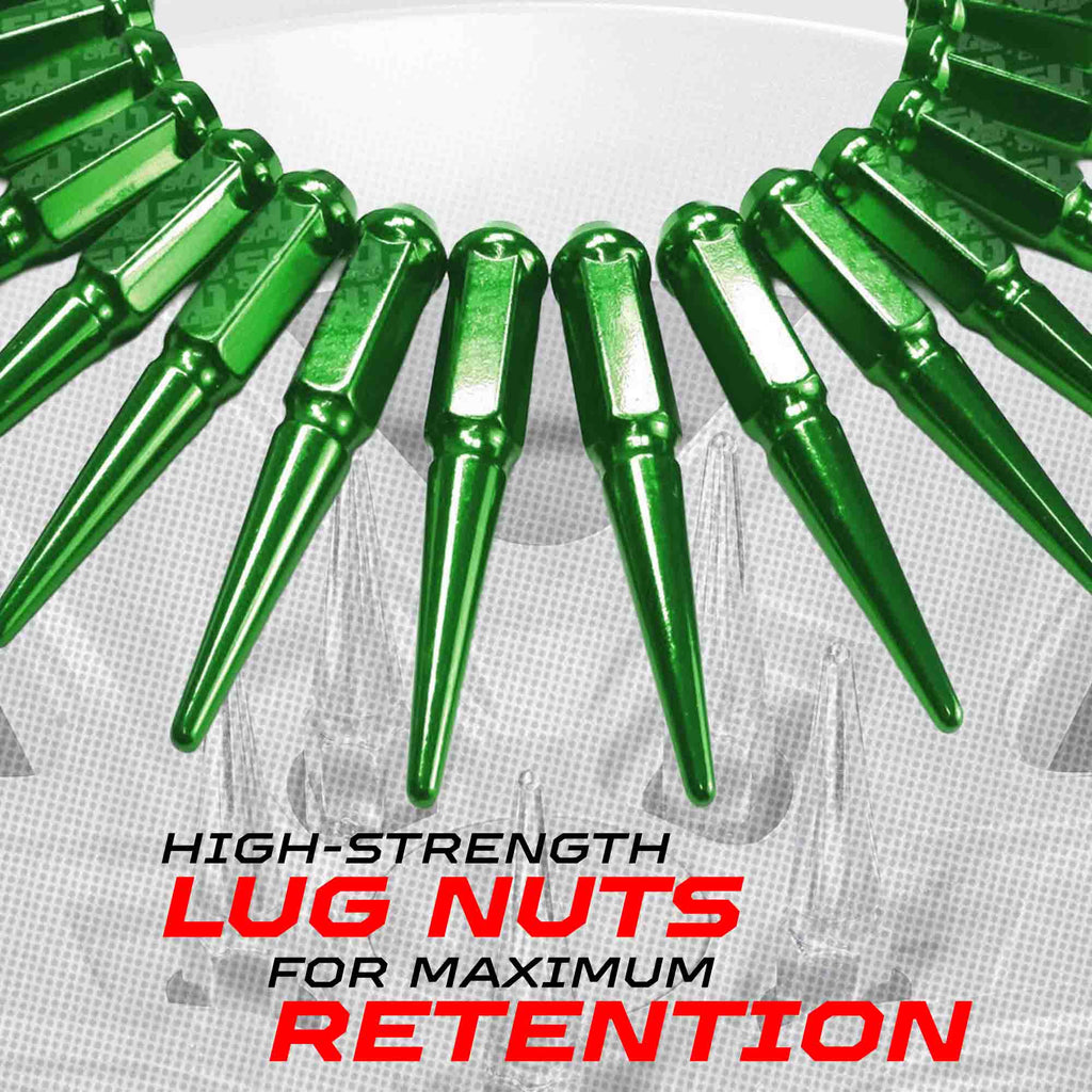 14x1.5mm Extended Spike Lug Nuts - 60 Degree Taper Seat