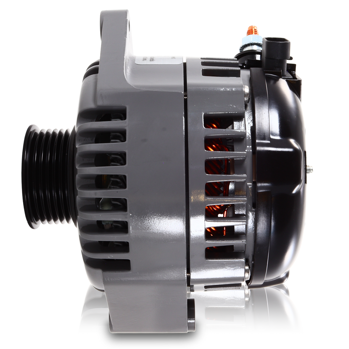 Mechman Marine 170 Amp High Output Alternator – 12SI 6.61-Inch Mount, 6-Groove Pulley