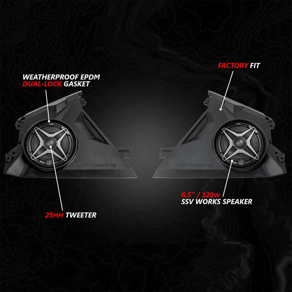 SSV Works Front-Dash 6.5" Speaker Panels for 2024-2026 Can-Am Maverick R