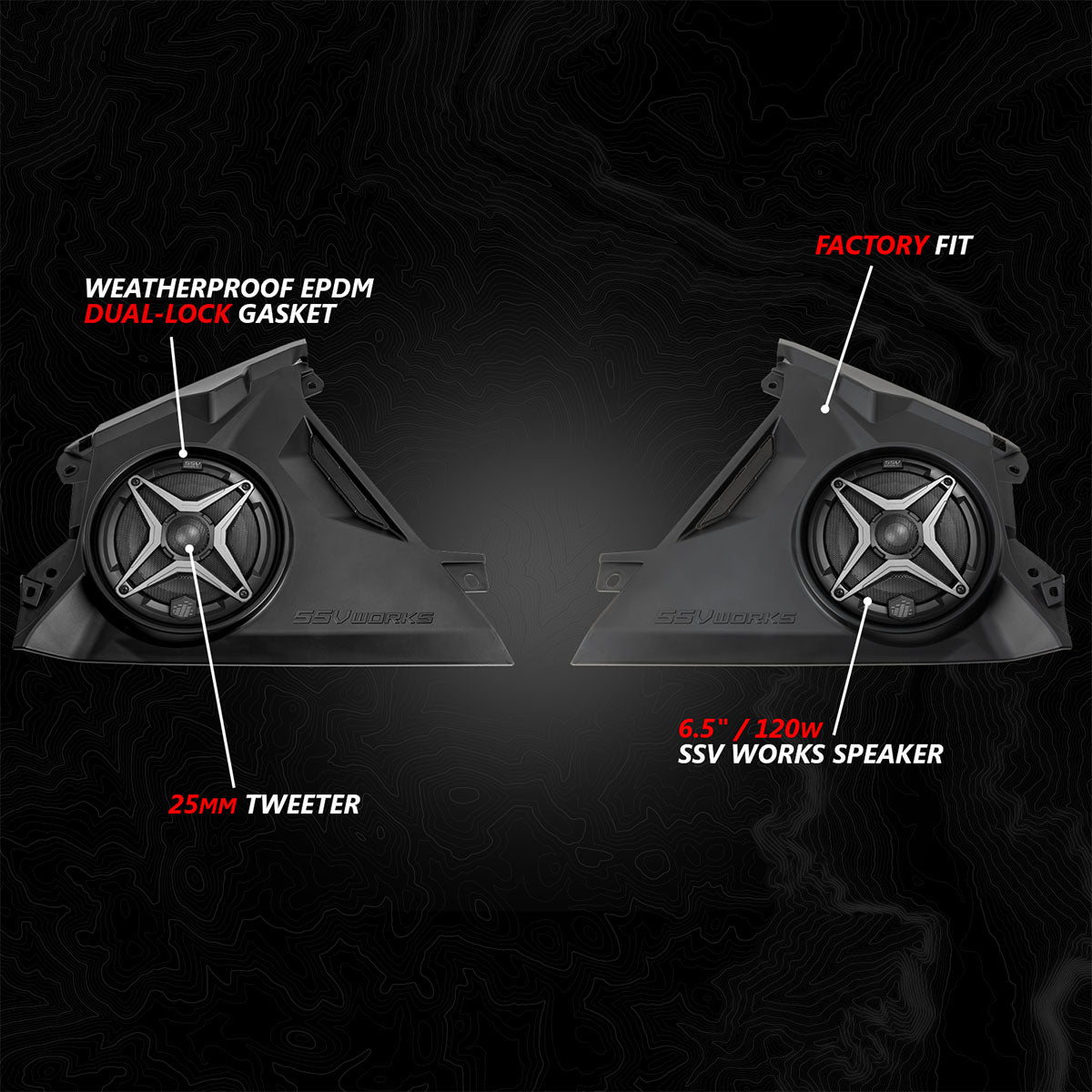 SSV Works Front-Dash 6.5" Speaker Panels for 2024-2026 Can-Am Maverick R