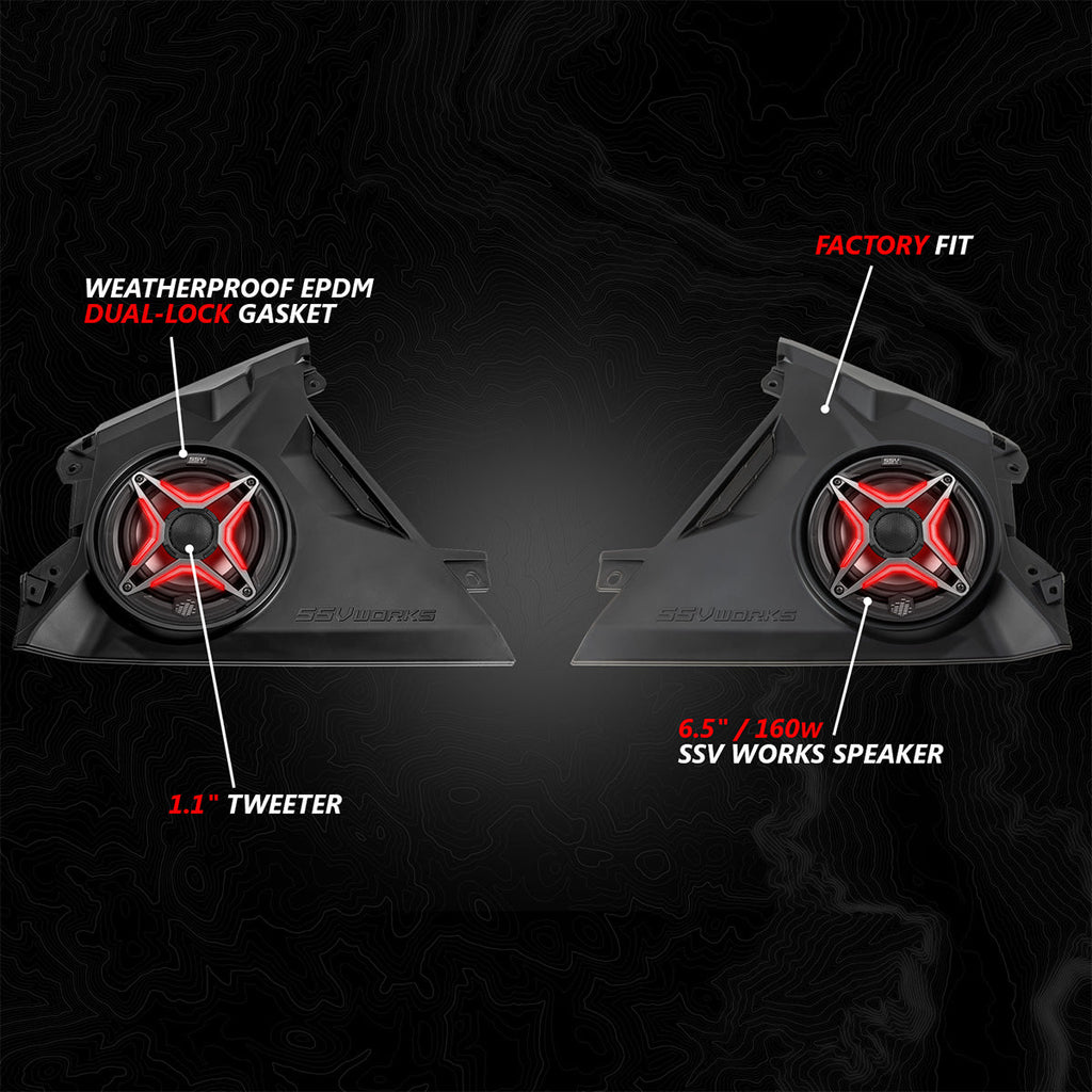 SSV Works Front-Dash 6.5" Speaker Panels for 2024-2026 Can-Am Maverick R