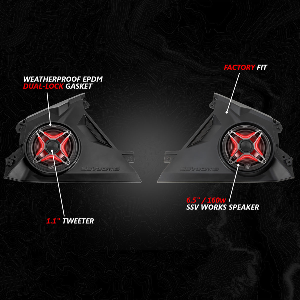 SSV Works Front-Dash 6.5" Speaker Panels for 2024-2026 Can-Am Maverick R