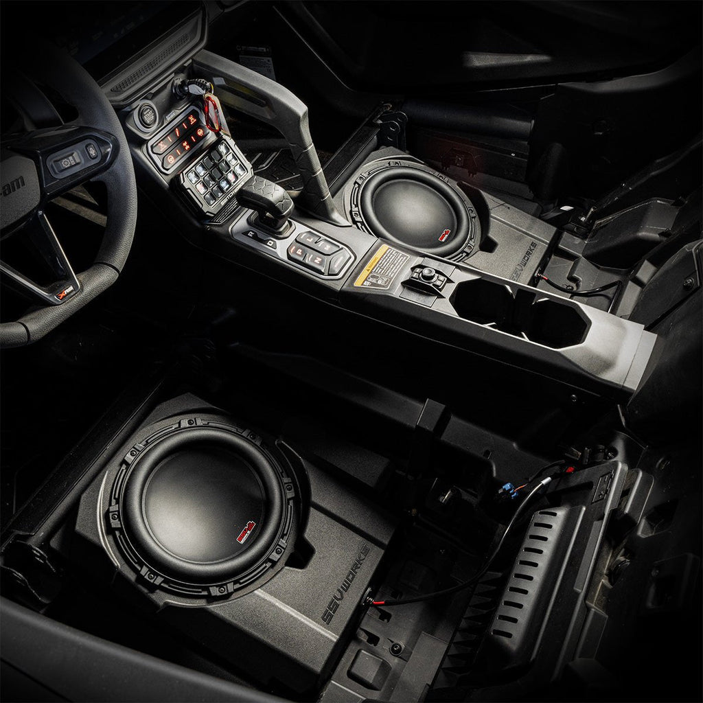 SSV Works Front-Seat (LH or RH) 10" Subwoofer Enclosure for 2024-2026 Can-Am Maverick R & R Max