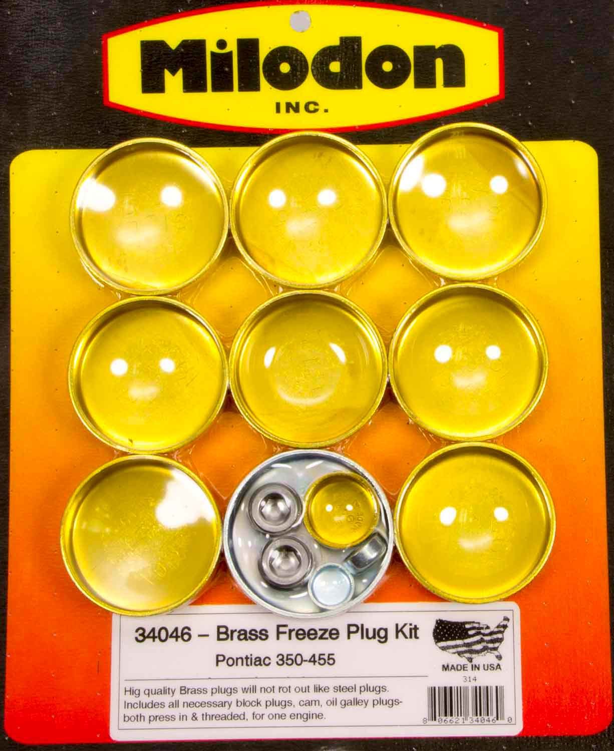 FREEZE PLUG KIT BRASS PONTIAC