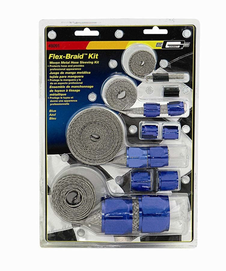 BRAIDED HOSE SLEEVE KIT-BLU