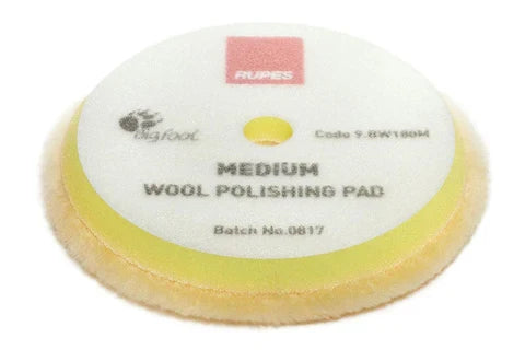 RUPES D-A Medium Wool Polishing Pad 9.NW160M - 6" Yellow