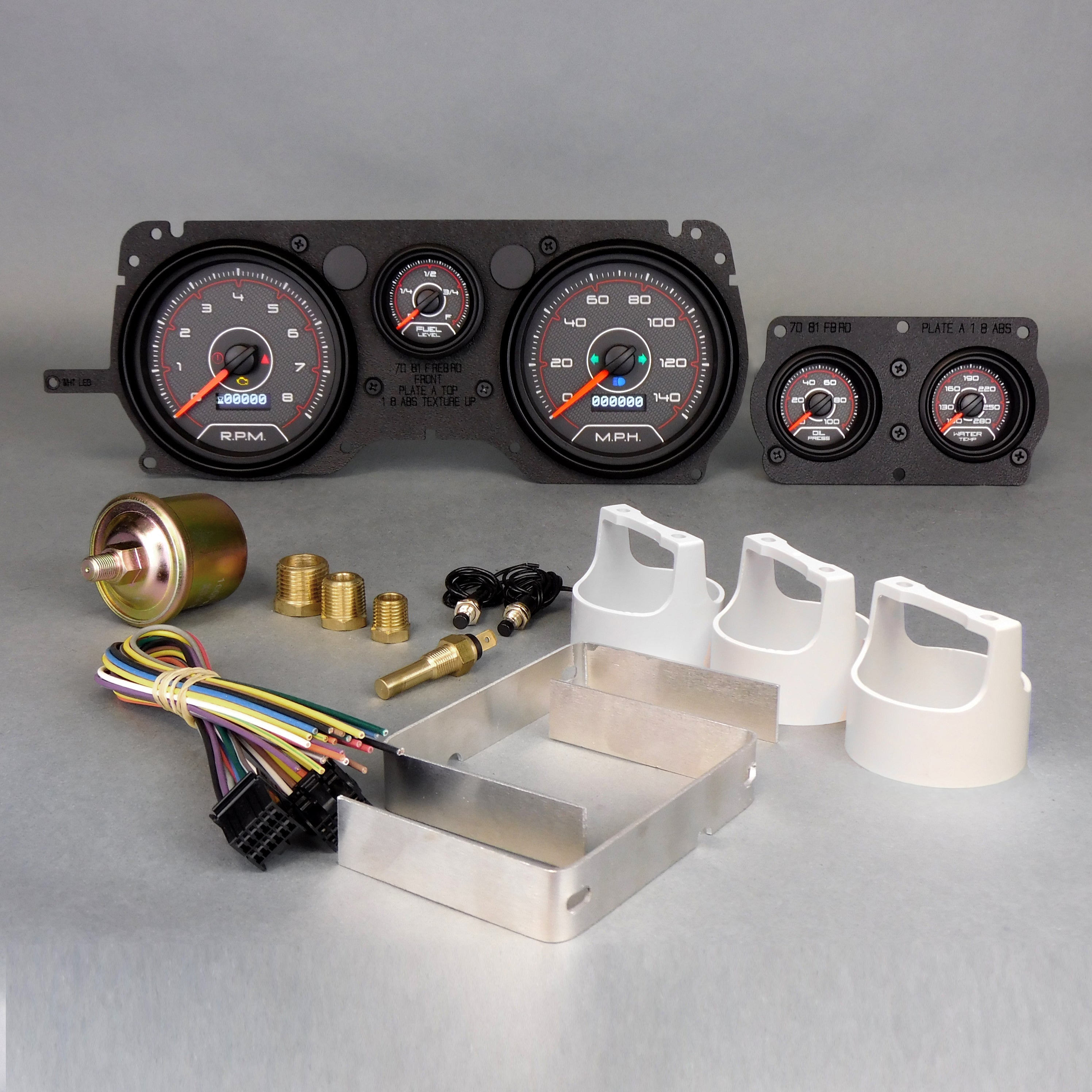 KIT GAUGES CFR RED BLACK PONTI