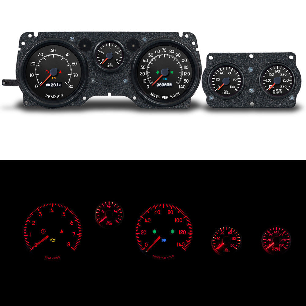 KIT GAUGES AVIATOR BLACK PONTI