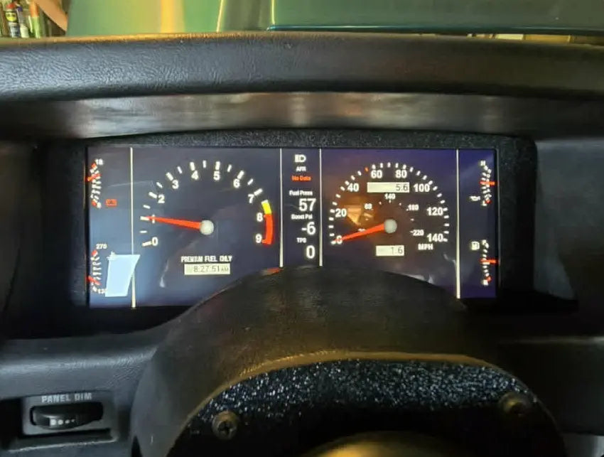 OEM 9k RPM Night Time Digital Holley Background for 1987-1993 Fox Body Mustang