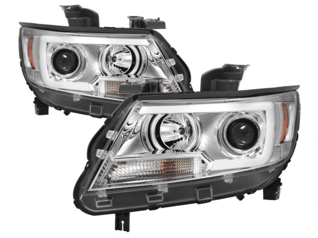 Spyder Chevy Colorado 15-17 Projector Headlights - Light Bar LED - Chrome