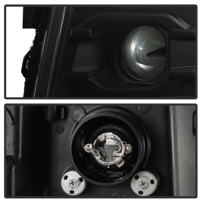 Spyder Chevy Silverado 1500 07-13 Version 3 Projector Headlights - Black PRO-YD-CS07V3-LBDRL-BK 5083609