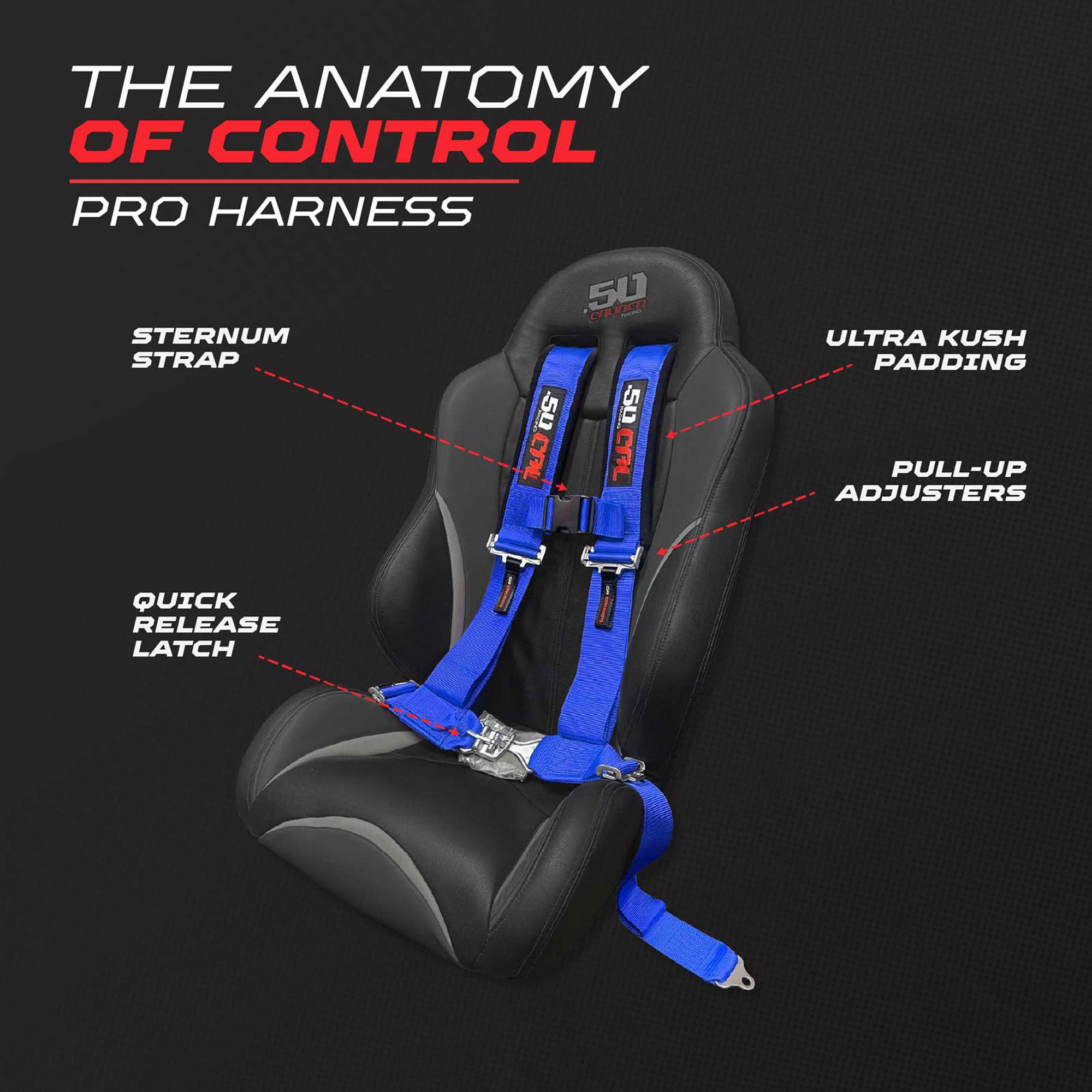 Pro Series 3" 4 point Latch Harness 50 Caliber Racing