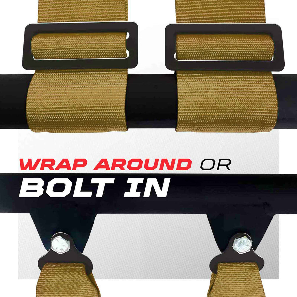 Pro Series 2" & 3" 4 point Harness with push button release