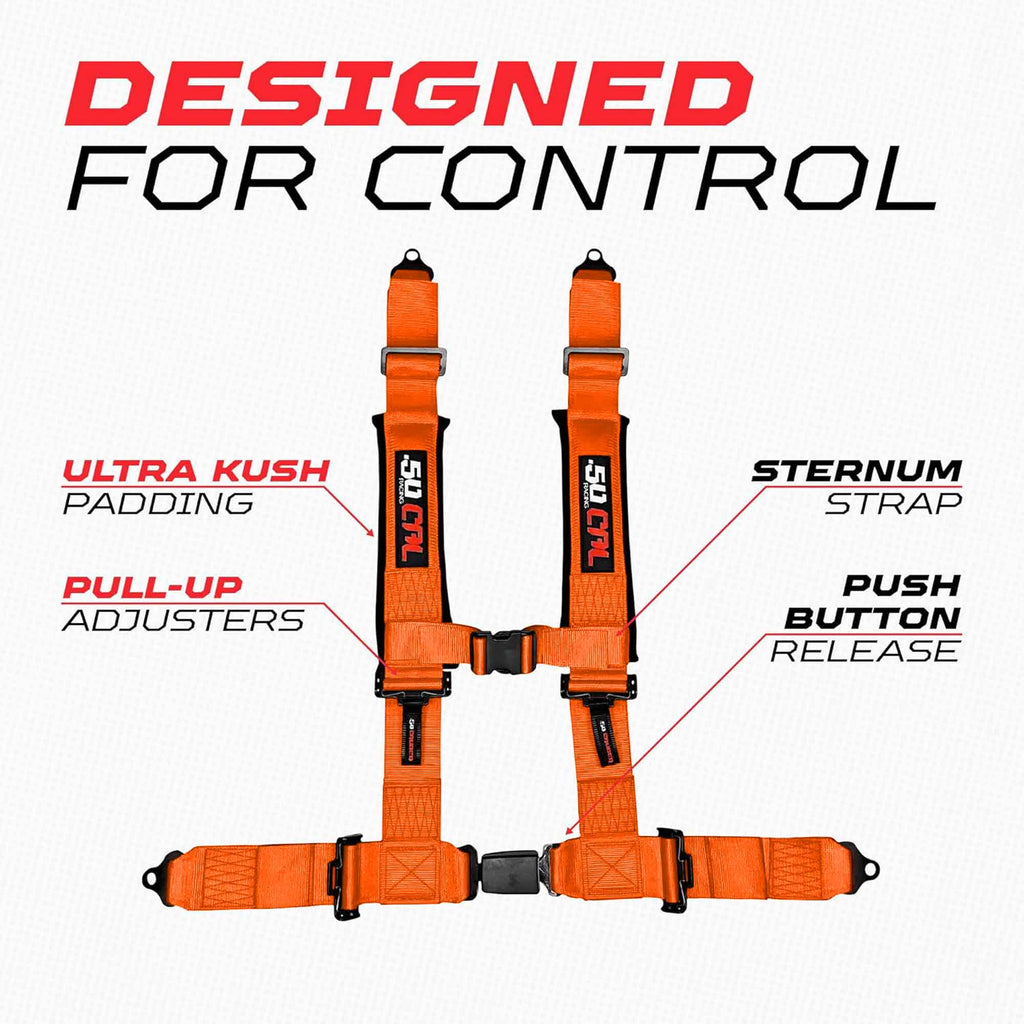 Pro Series 2" & 3" 4 point Harness with push button release