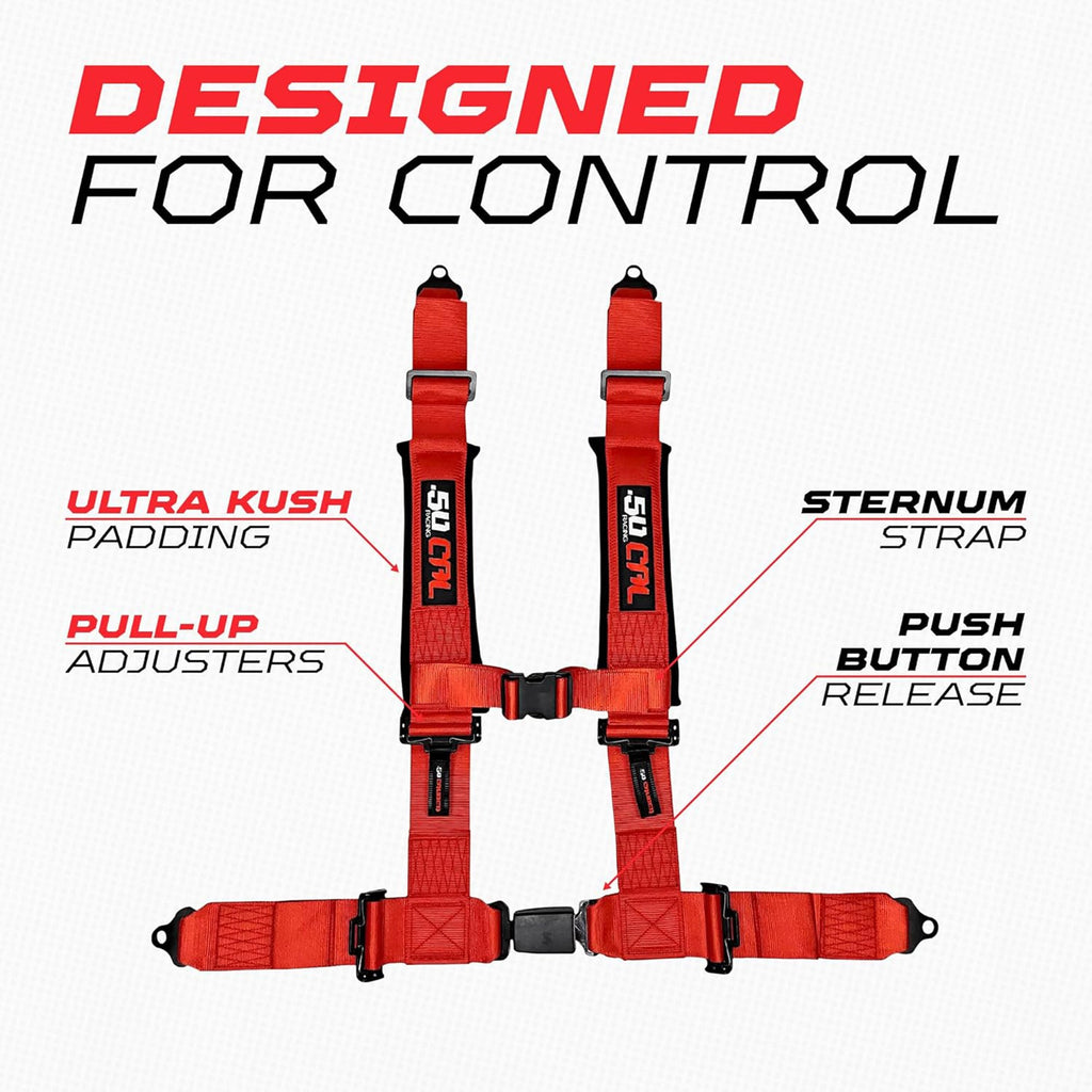 Pro Series 2" & 3" 4 point Harness with push button release