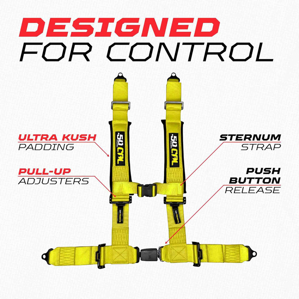 Pro Series 2" & 3" 4 point Harness with push button release