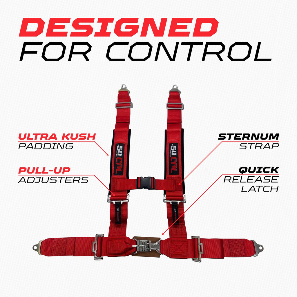 Pro Series 3" 4 point Latch Harness 50 Caliber Racing