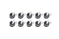 Adel Line Clamps Alum 5/8in 10pk