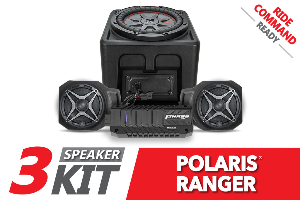 SSV Works 3-Speaker Plug-&-Play Audio System for 2018-2024 Polaris Ranger XP 1000 with Ride Command