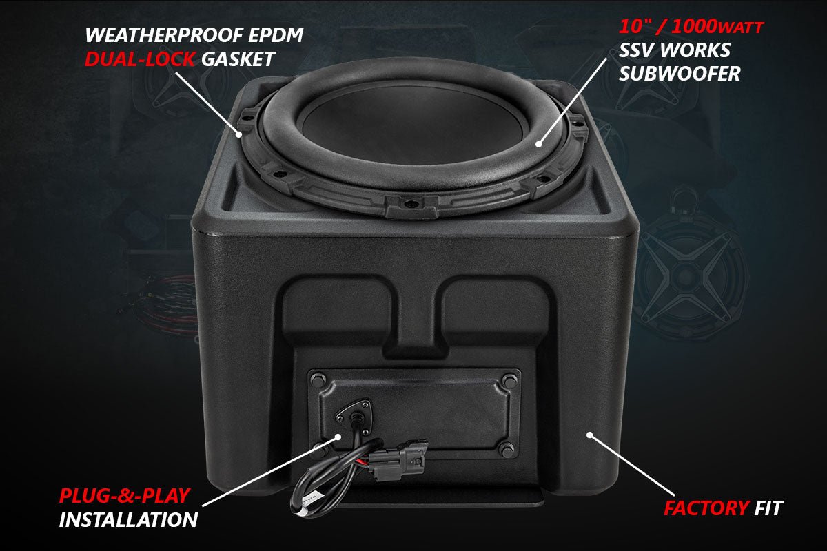 SSV Works V-Spec 5-Speaker Audio System for 2018-2024 Polaris Ranger XP 1000 with Ride Command