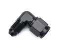 4AN male to 4AN Female Fitting  90-Deg  Black
