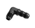 12AN 90Deg Male Bulkhead Adapter Black