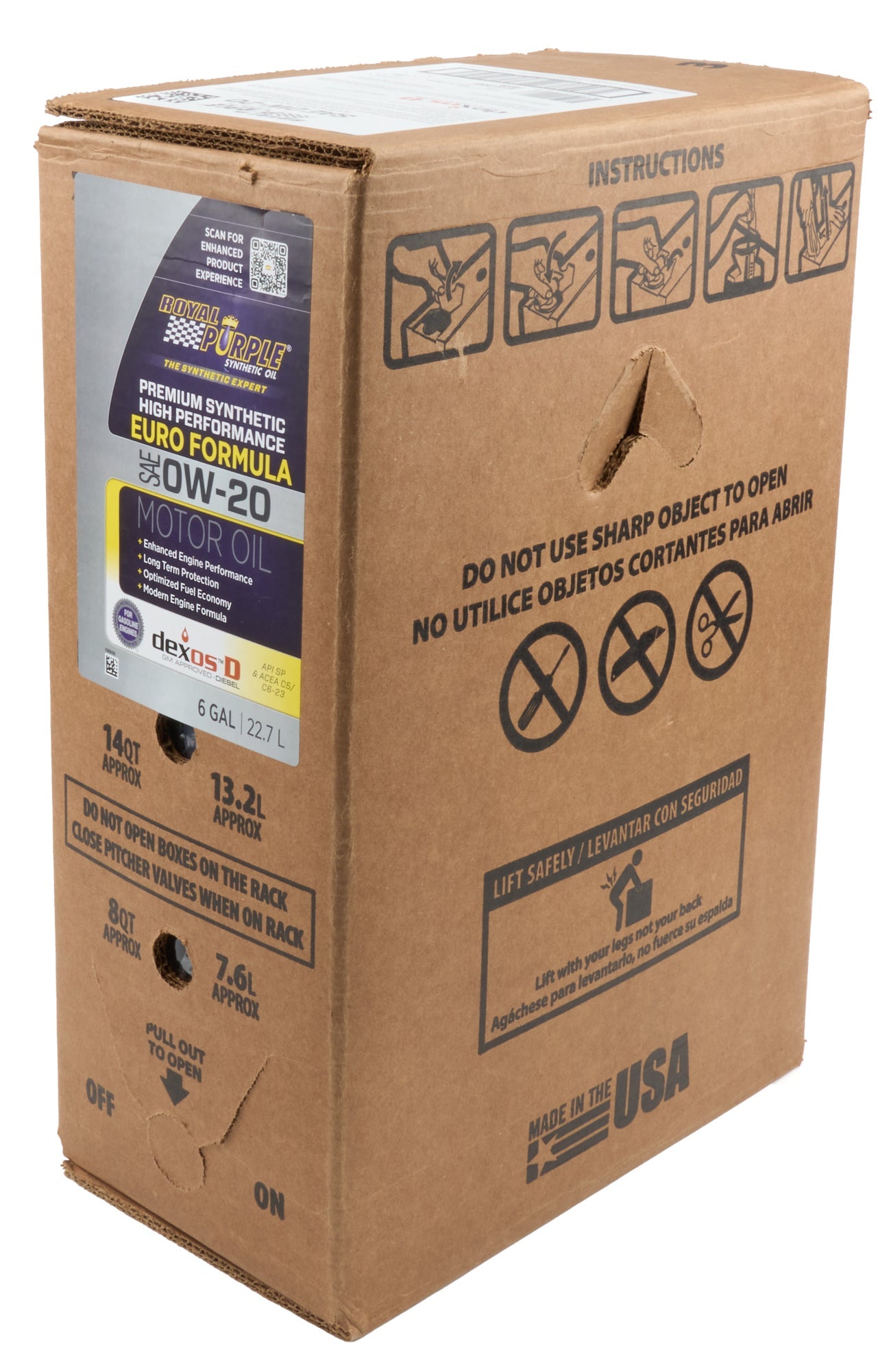 6 GAL BIB MOTOR OIL EUROPEAN F